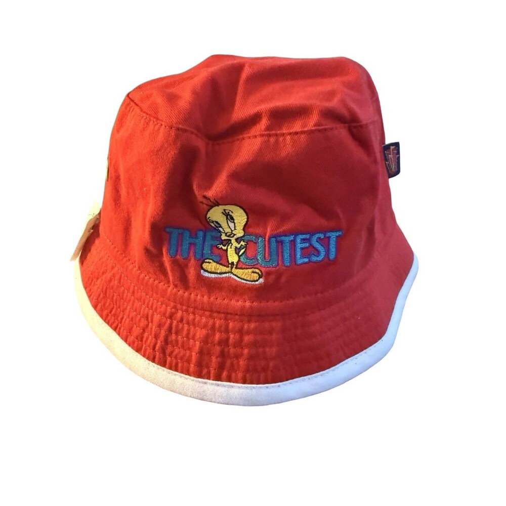 Looney Tunes Tweety Bird Bucket Hat The Cutest Red Youth Hat Six Flags New S/M